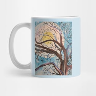 Blue Moon and stars Painting Mug